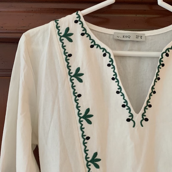 👗 Stunning ESQ Bohemian embroidered long dress - Picture 4 of 11